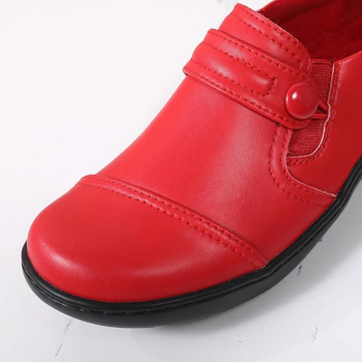 Mocassins pour Femme en Cuir Pleine Fleur | Rouge