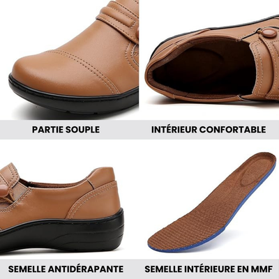 Mocassins pour Femme en Cuir Pleine Fleur | Brun