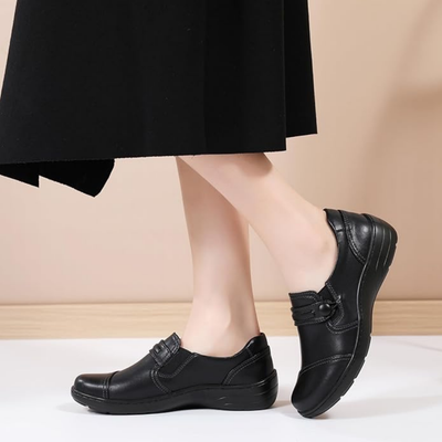 Mocassins pour Femme en Cuir Pleine Fleur | Noir