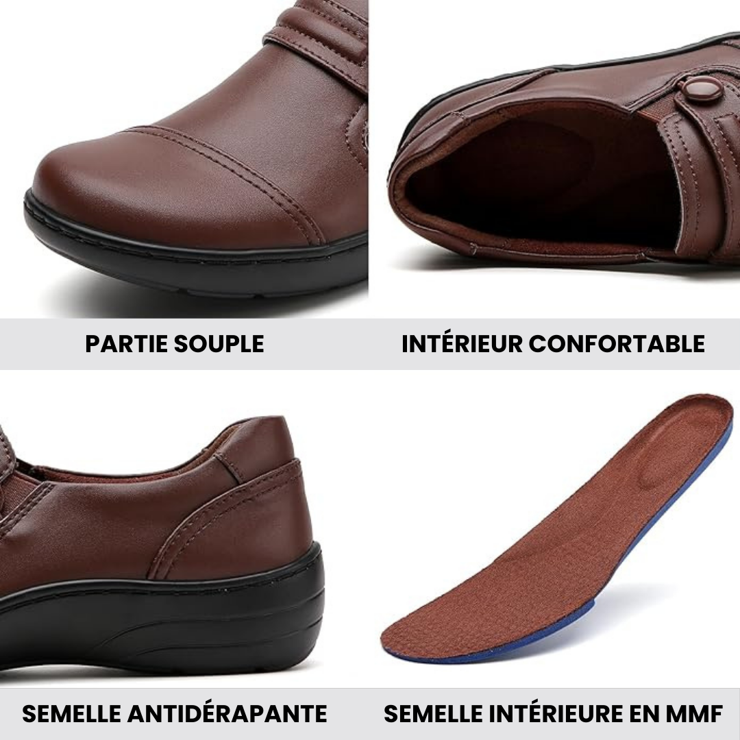 Mocassins pour Femme en Cuir Pleine Fleur | Marron