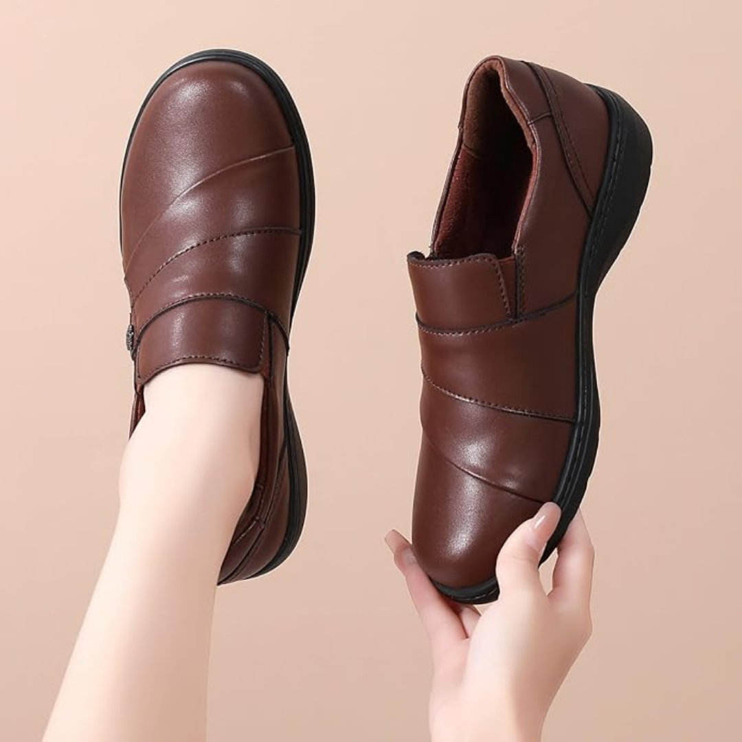 Mocassins de Travail pour Femmes en Cuir | Marron