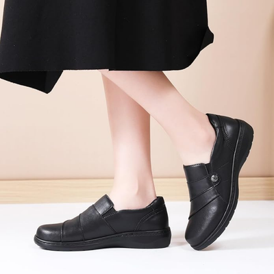 Mocassins de Travail pour Femmes en Cuir | Noir