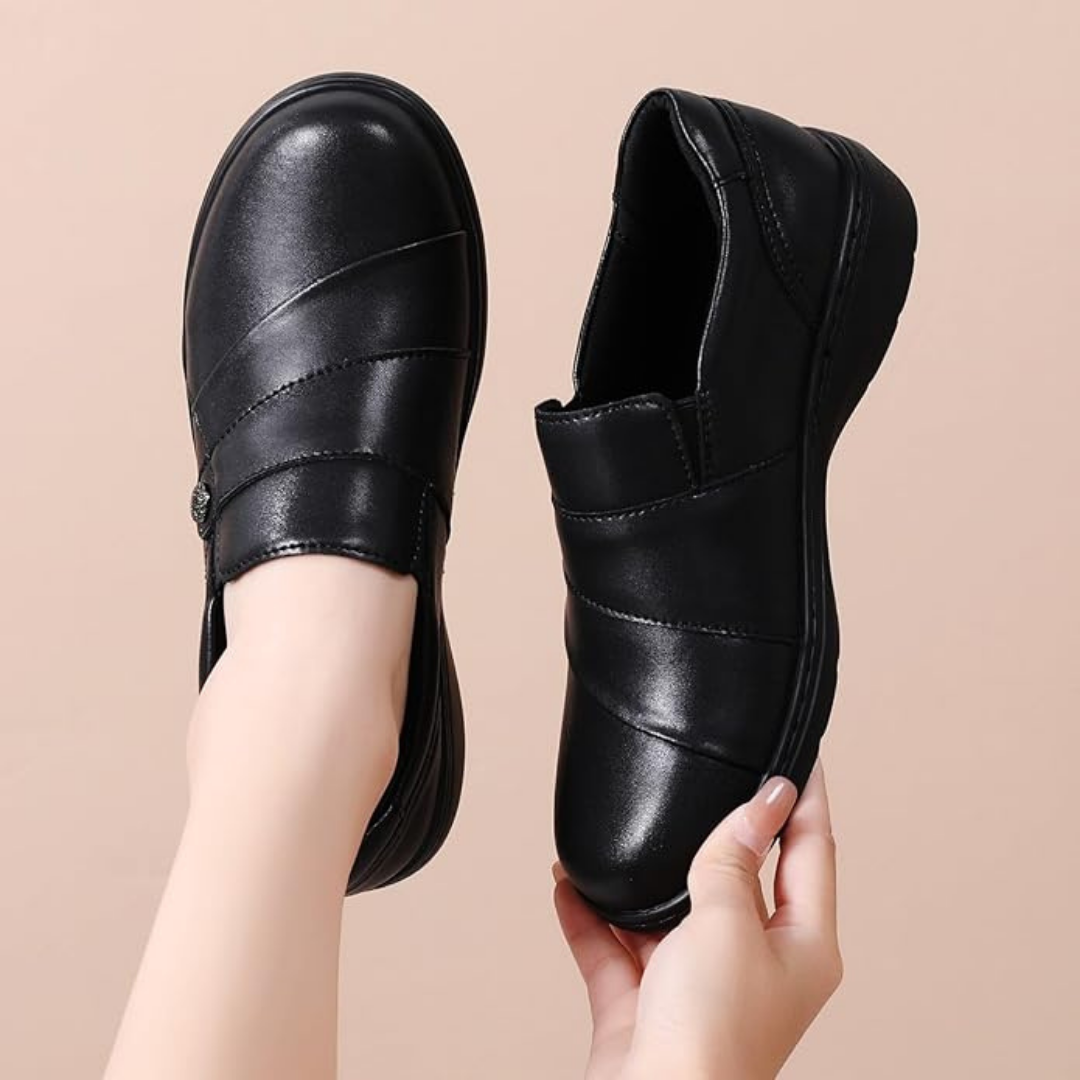 Mocassins de Travail pour Femmes en Cuir | Noir