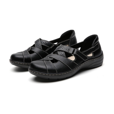 Mocassins ouvert en Cuir pour Femmes | Noir